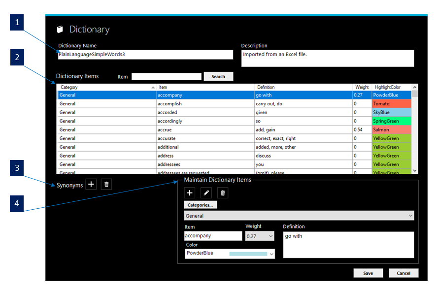 Screen image of the Reference Resources sub-panel