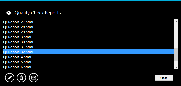 Screen image of the Analysis Results panel